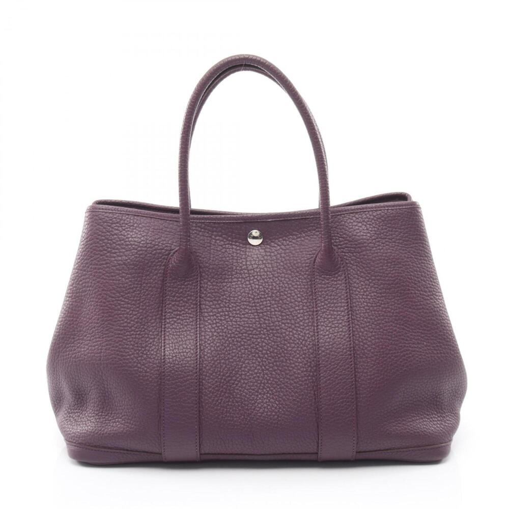Hermes Garden Party PM Cassis Tote Bag Handbag Fjord Purple for Women